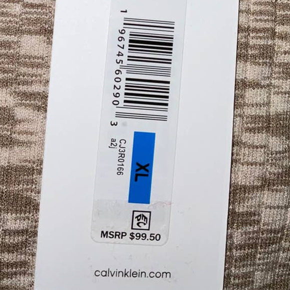 Calvin Klein Jeans Women's Space-Dyed Sleeveless Dress Beige/Cream Small NWT - Picture 10 of 12